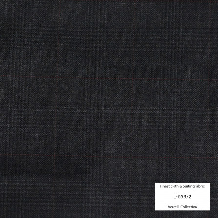 L653/2 Vercelli VII - 95% Wool - Xám Caro